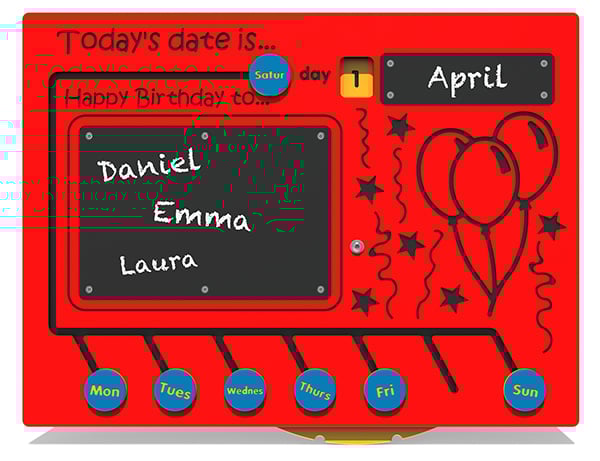 Today's Date Sliders Play Panel