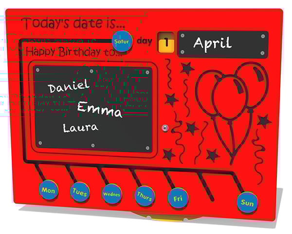 Today's Date Sliders Play Panel