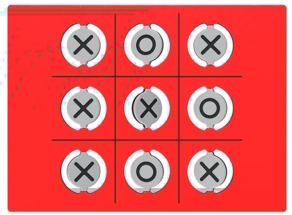 Flip-Over Noughts and Crosses Play Panel