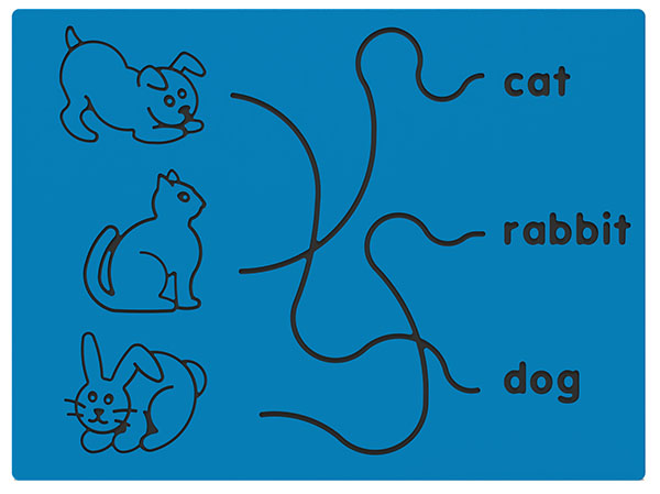 Dog, Cat and Rabbit Trace Play Panel