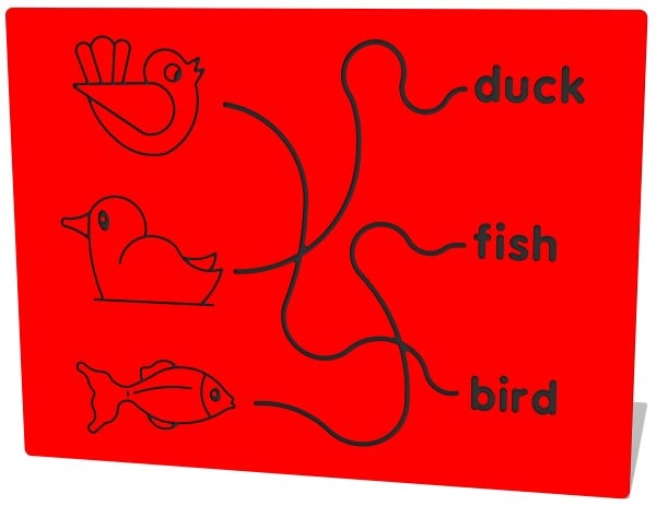 Bird, Duck and Fish Trace Play Panel