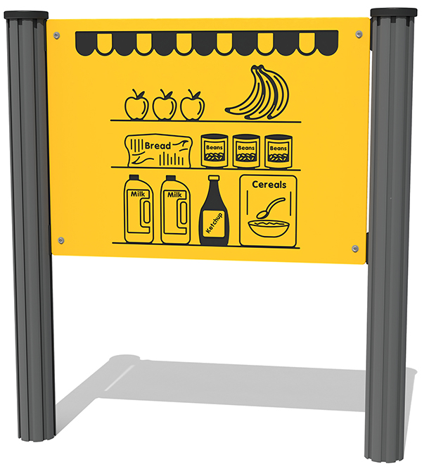 Grocers Shop Shelves Play Panel