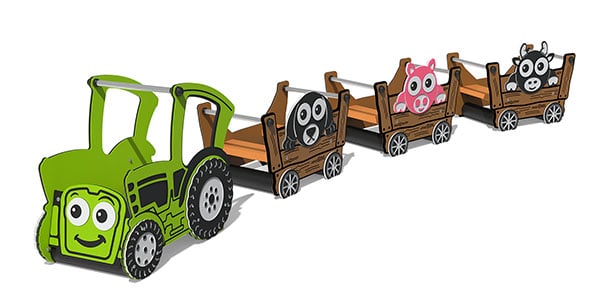 Tractor Trailer with Pig