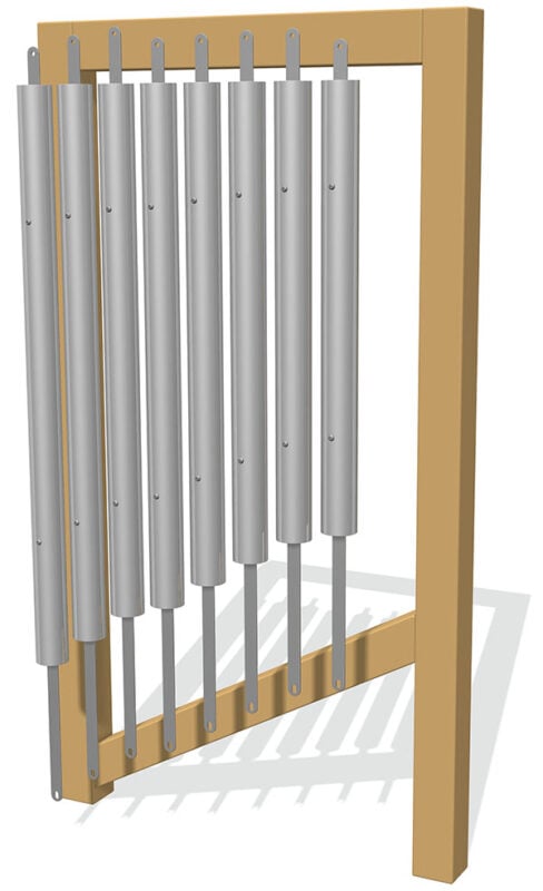 76mm Tube Chimes (8) with Straps Diatonic