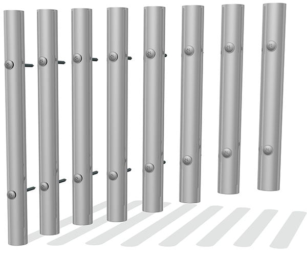 38mm Tube Chimes (8) Screw Fixings Diatonic