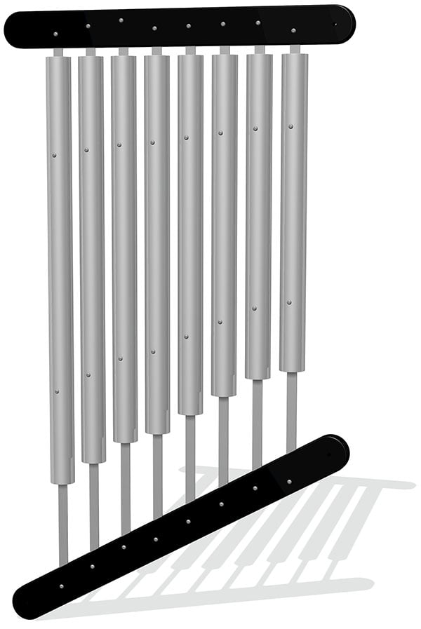 76mm Tube Chimes (8) Rail Mounted Diatonic
