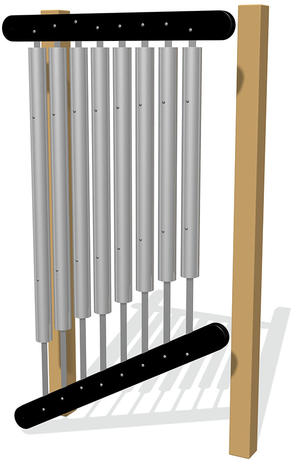 76mm Tube Chimes (8) Rail Mounted Diatonic