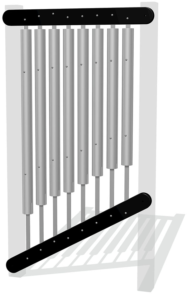 76mm Tube Chimes (8) Rail Mounted Diatonic