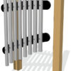 50mm Tube Chimes (8) Rail Mounted Diatonic