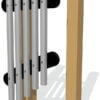 50mm Tube Chimes (5) Rail Mounted Pentatonic