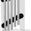 50mm Tube Chimes (5) Rail Mounted Pentatonic