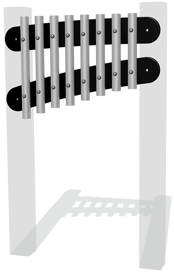 38mm Tube Chimes (8) Rail Mounted Diatonic