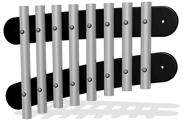 38mm Tube Chimes (8) Rail Mounted Diatonic