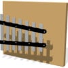38mm Flat Chimes (8) with Mounting Strips Pentatonic