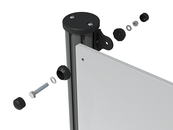 Large Panel Bracket Set for Alu Posts