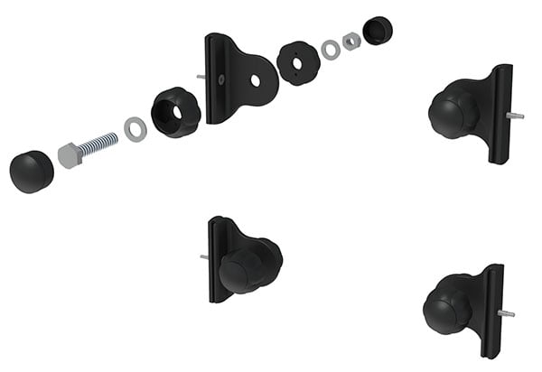 Panel Bracket Set for Alu Posts