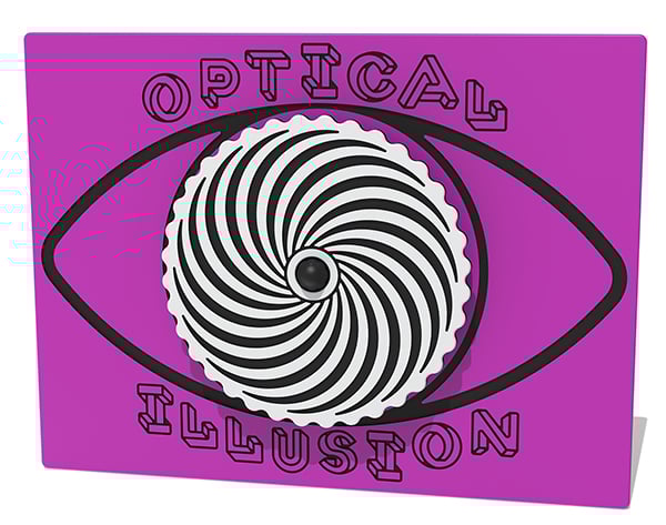 Spinning Spiral Optical Illusion Play Panel