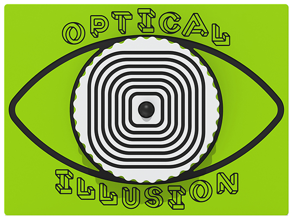 Pulsing Square Optical Illusion Play Panel