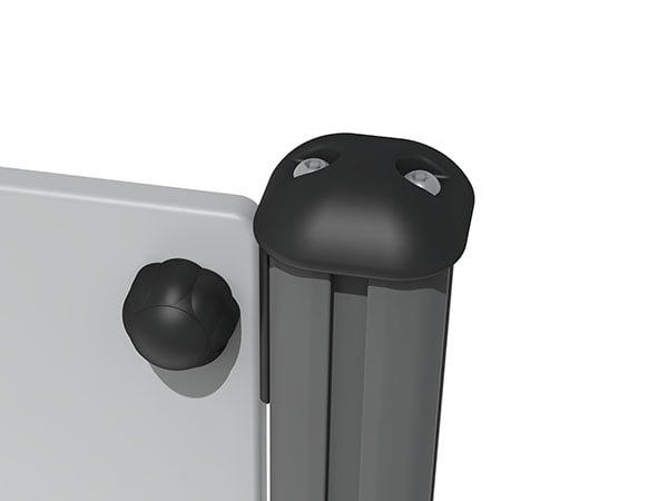 Mini Alu Extruded Post with Top Cap - 1700mm Long
