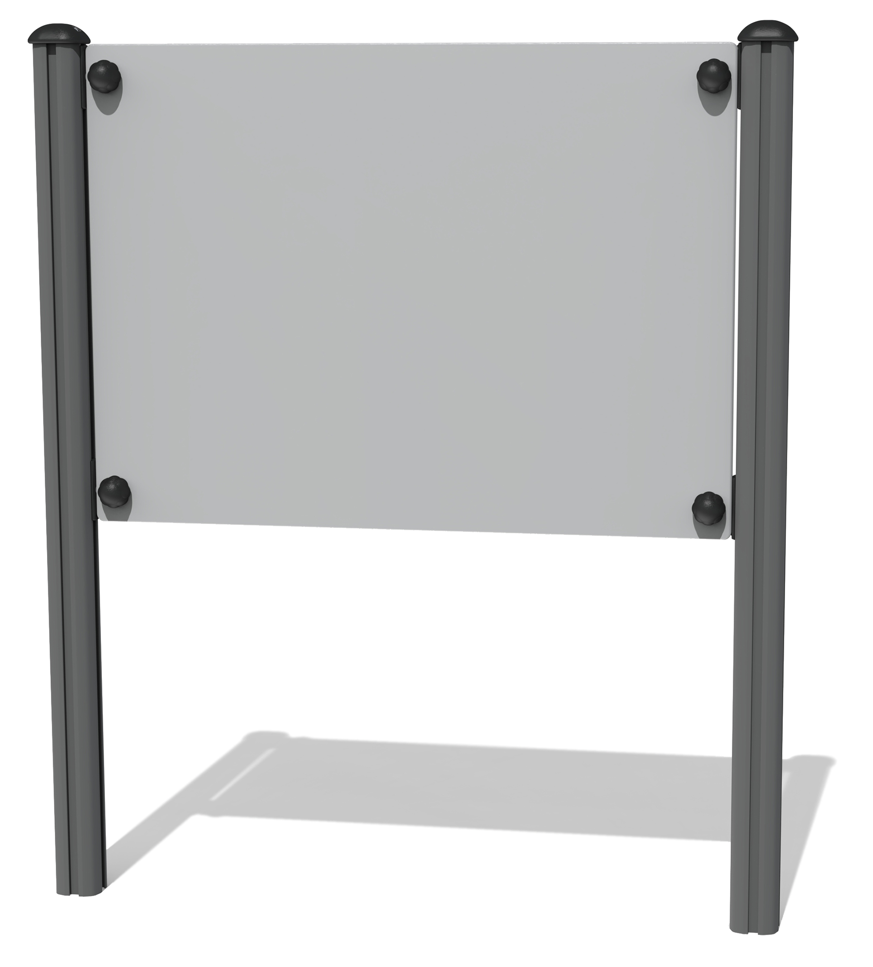 Mini Alu Extruded Post with Top Cap - 1500mm Long