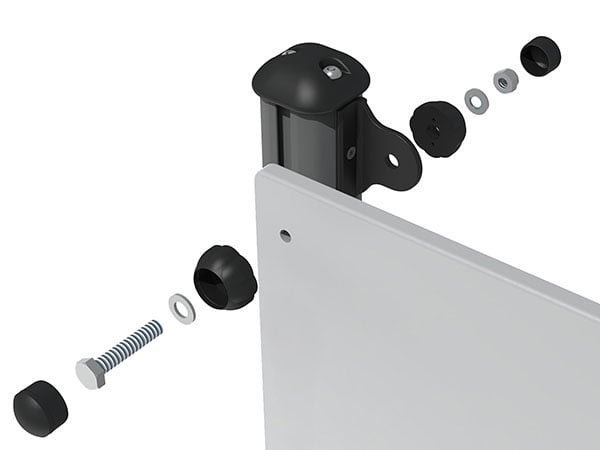 Mini Alu Extruded Post with Top Cap - 1700mm Long