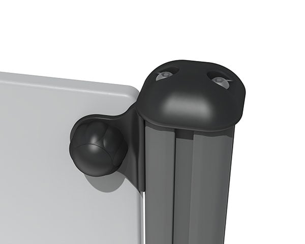 Mini Alu Extruded Post with Top Cap - 1700mm Long