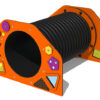 Sensory Ribbed Crawl Through Play Tunnel